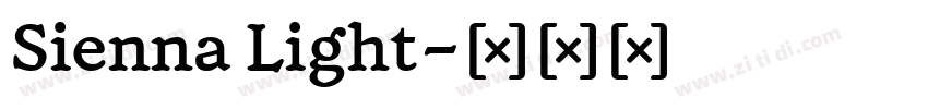 Sienna Light字体转换